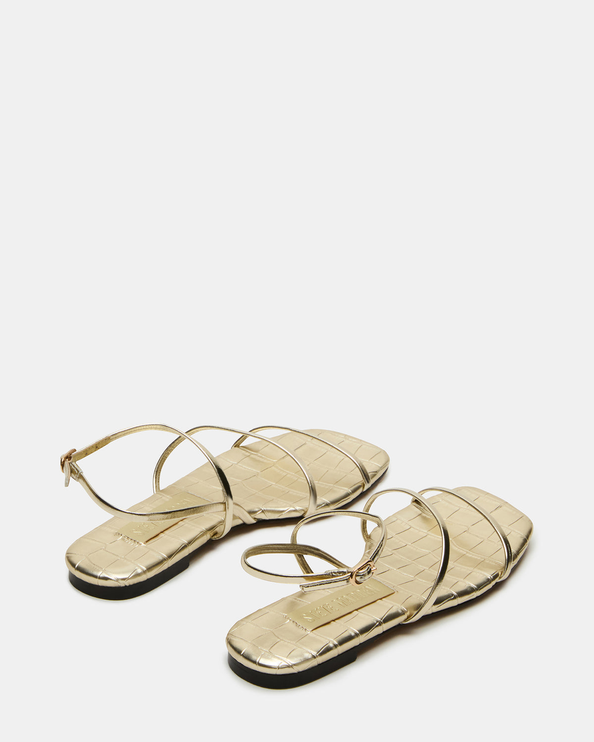 TANGO Gold Square-Toe Strappy Women's Sandal - Steve Madden
