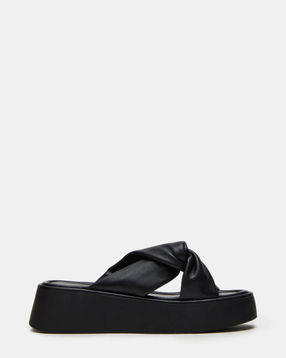 CYRIX Black Women's Platform Slide Sandal - Steve Madden