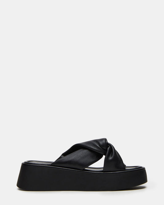 CYRIX Black Women's Platform Slide Sandal - Steve Madden