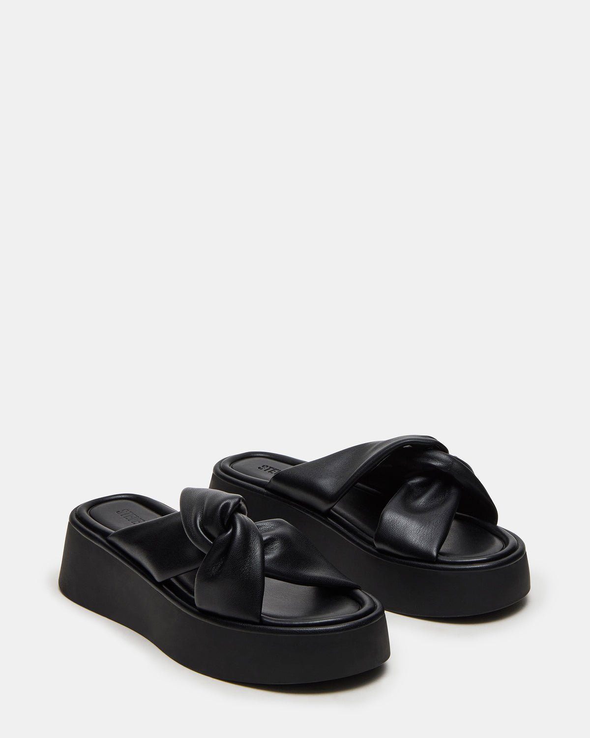 CYRIX Black Women's Platform Slide Sandal - Steve Madden