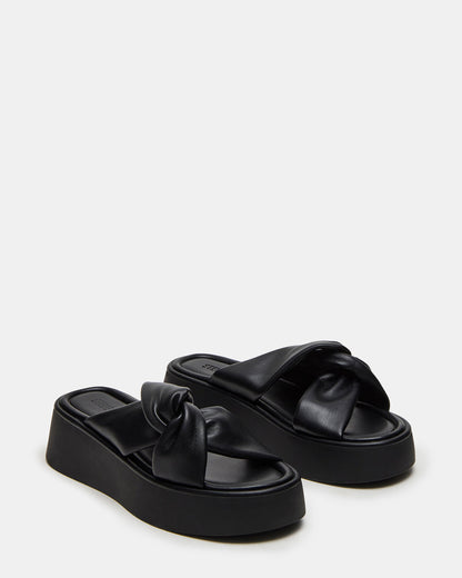 CYRIX Black Women's Platform Slide Sandal - Steve Madden