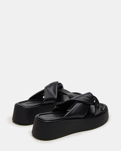 CYRIX Black Women's Platform Slide Sandal - Steve Madden