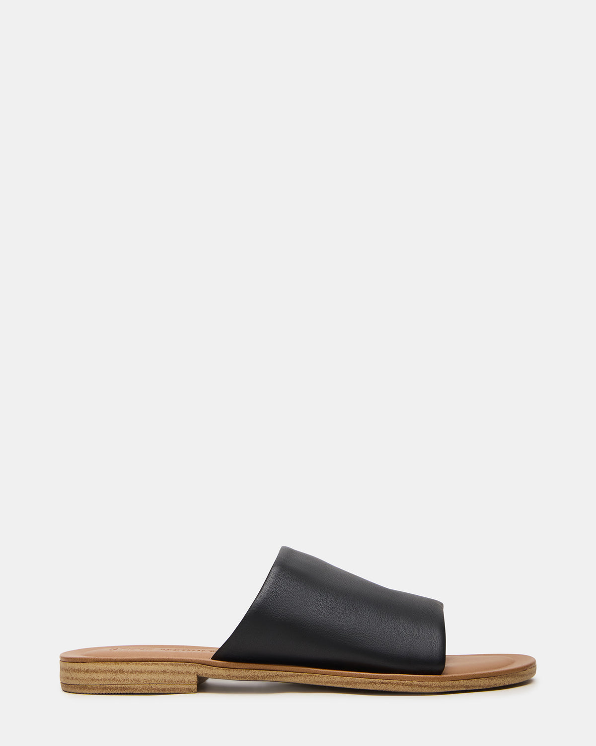 KIPP Black Leather Slide Women's Sandal - Steve Madden