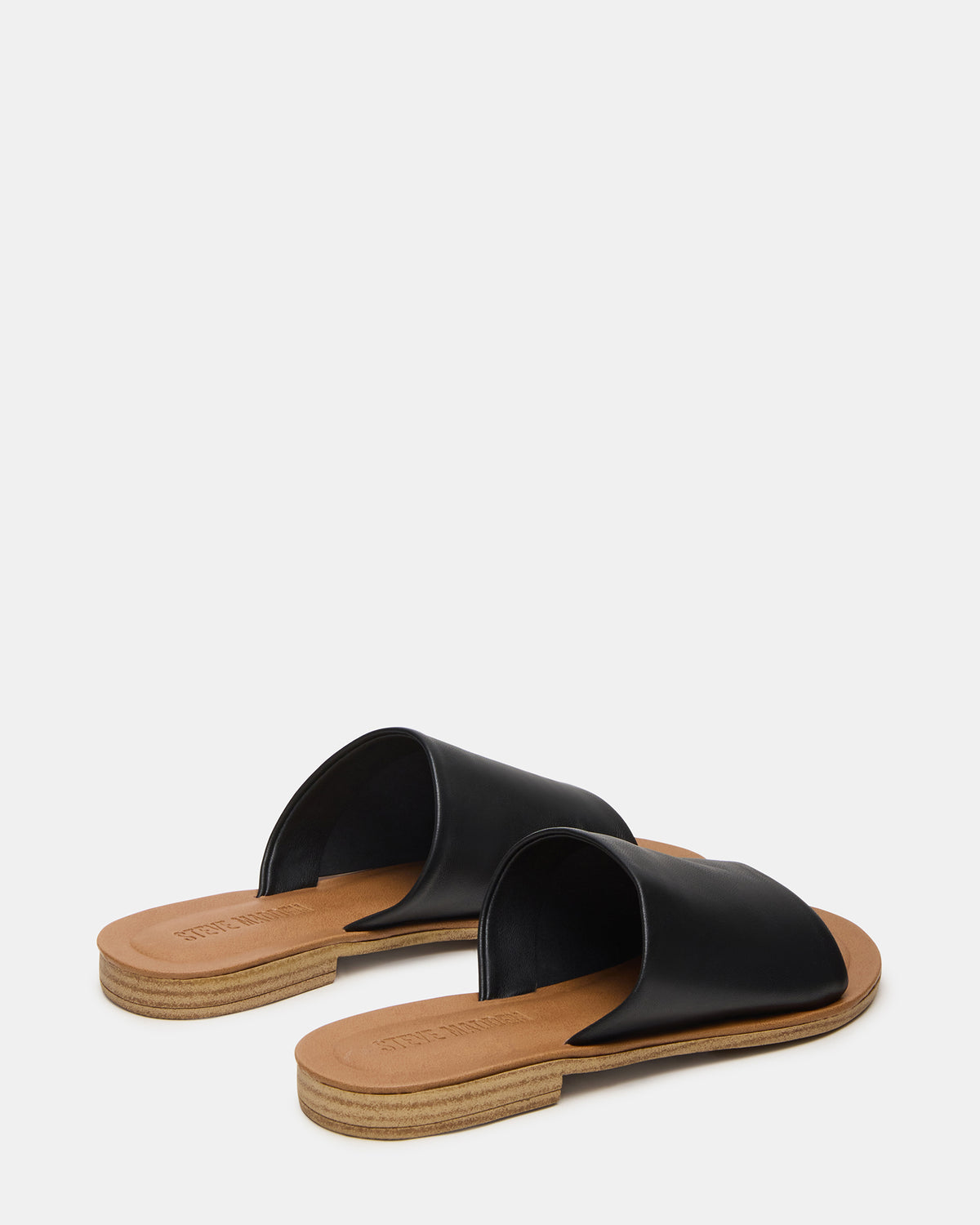 KIPP Black Leather Slide Women's Sandal - Steve Madden