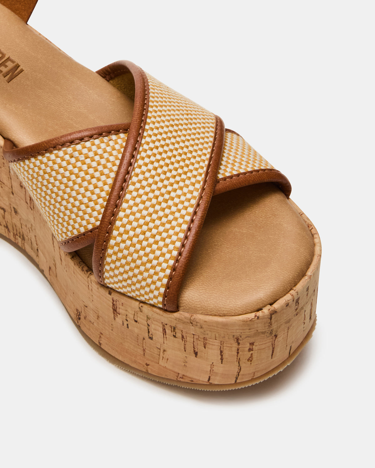 JETSET Brown Multi Platform Wedge Women's Sandal - Steve Madden