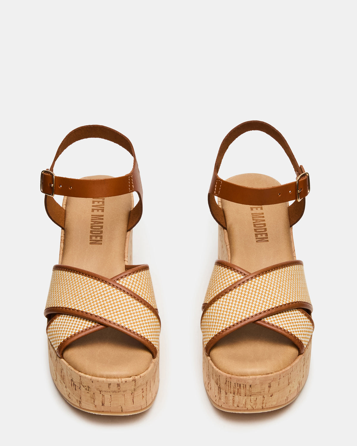 JETSET Brown Multi Platform Wedge Women's Sandal - Steve Madden