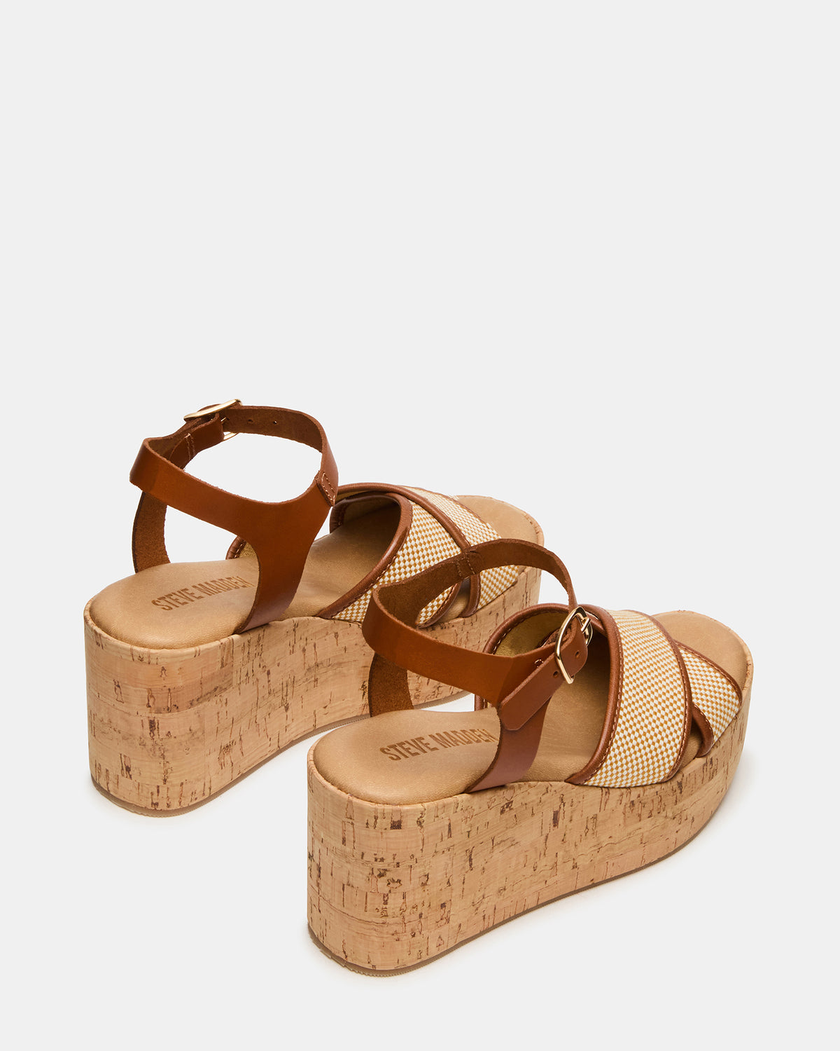 JETSET Brown Multi Platform Wedge Women's Sandal - Steve Madden