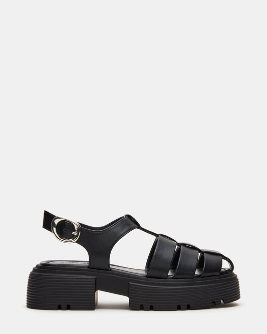 BASS Black Platform Fisherman Women's Sandal - Steve Madden