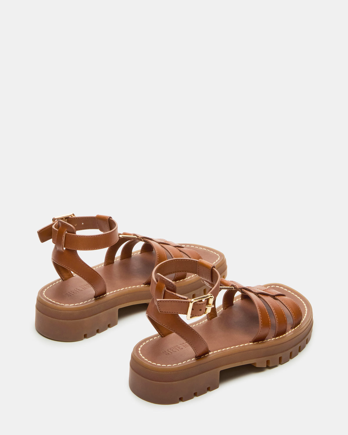JARELLI Tan Leather Strappy Platform Women's Sandal - Steve Madden
