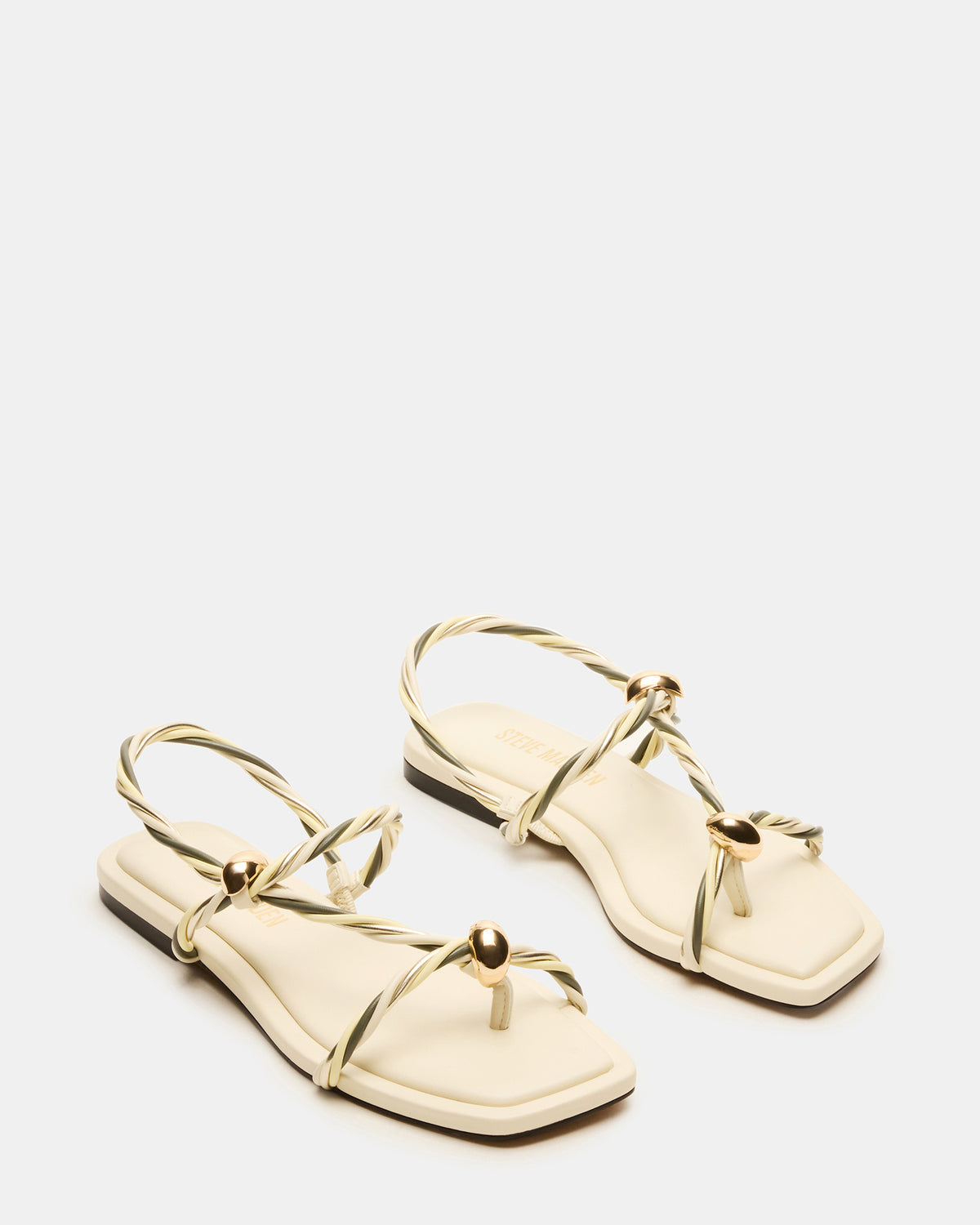LOCO Bone Multi Women's Strappy Square Toe Sandal - Steve Madden