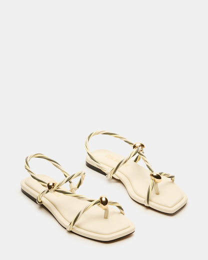 LOCO Bone Multi Women's Strappy Square Toe Sandal - Steve Madden