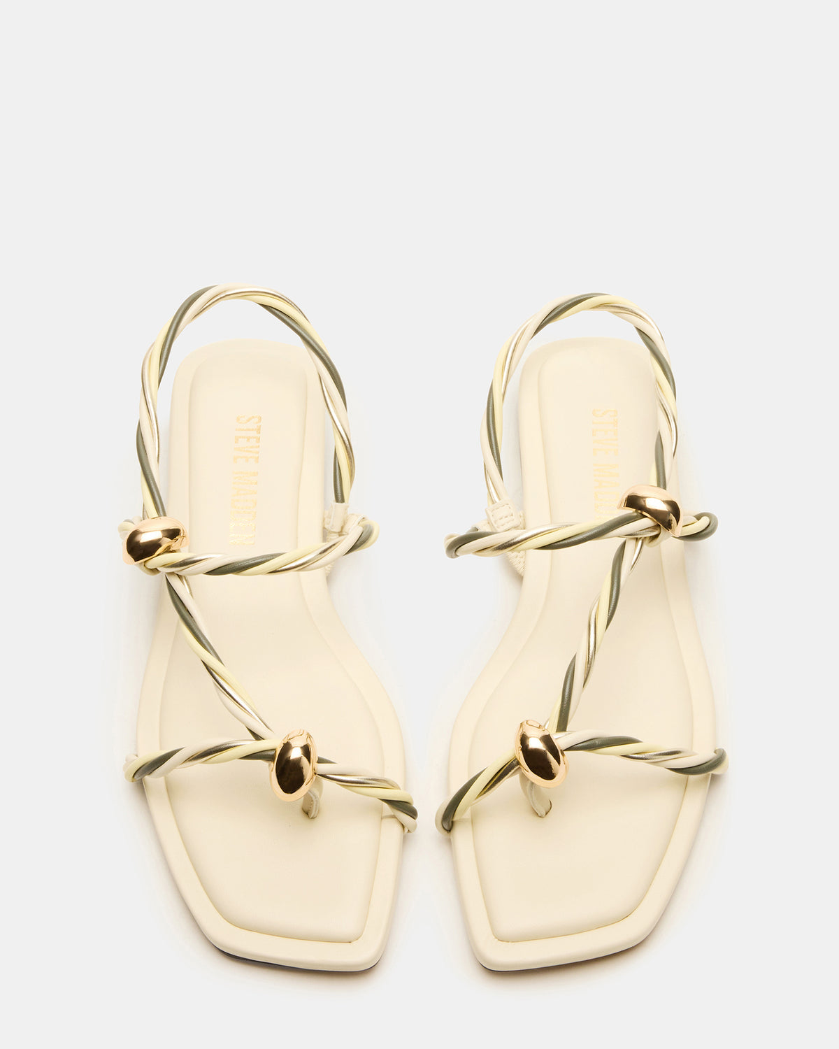 LOCO Bone Multi Women's Strappy Square Toe Sandal - Steve Madden