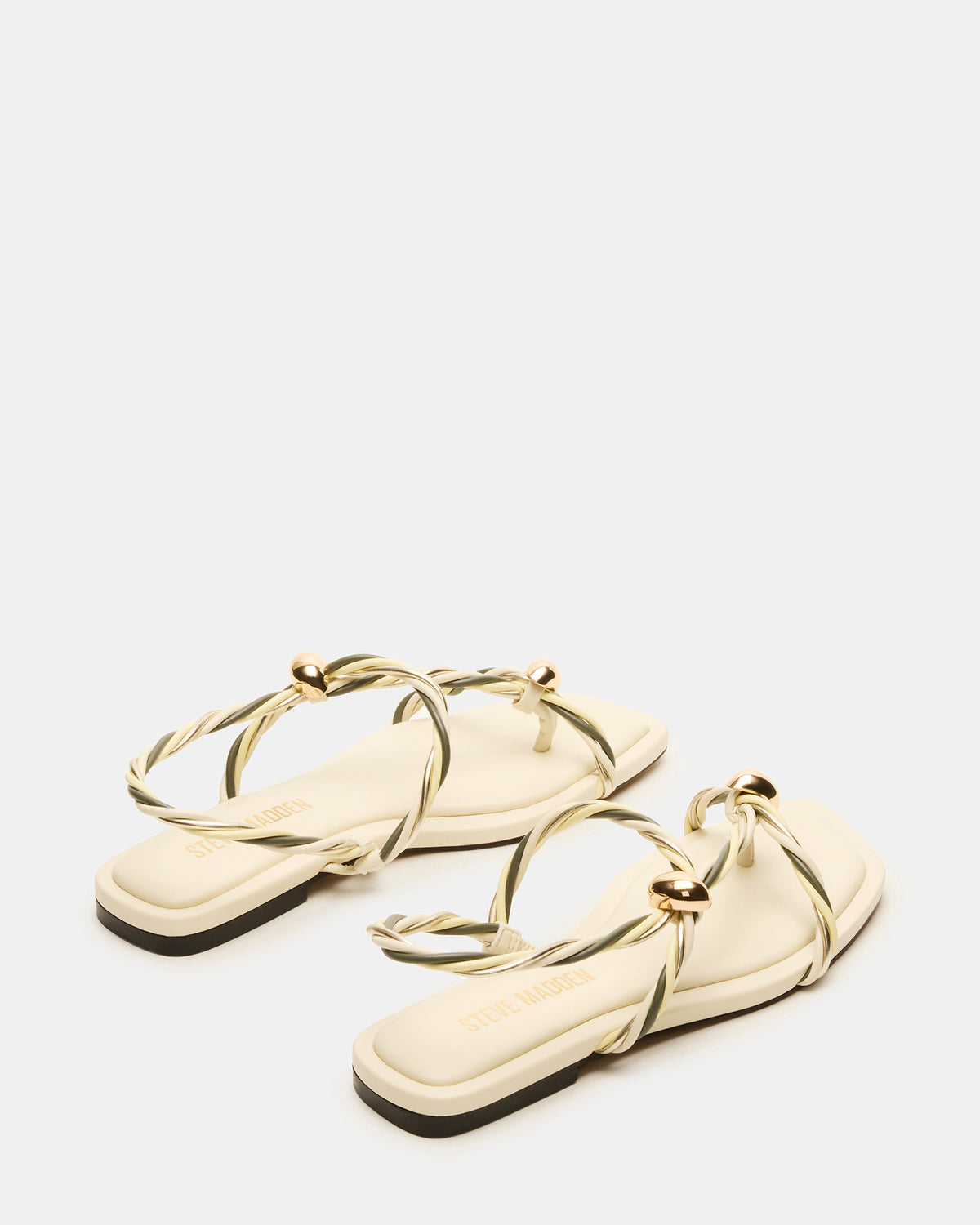 LOCO Bone Multi Women's Strappy Square Toe Sandal - Steve Madden