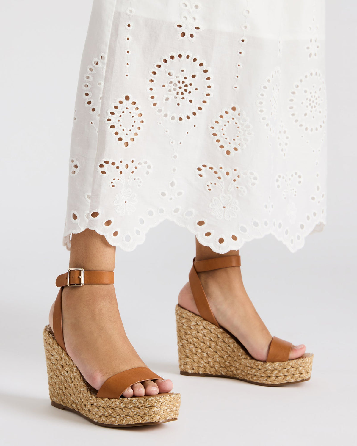 COSMO Tan Leather Rattia Women's Platform Wedge - Steve Madden