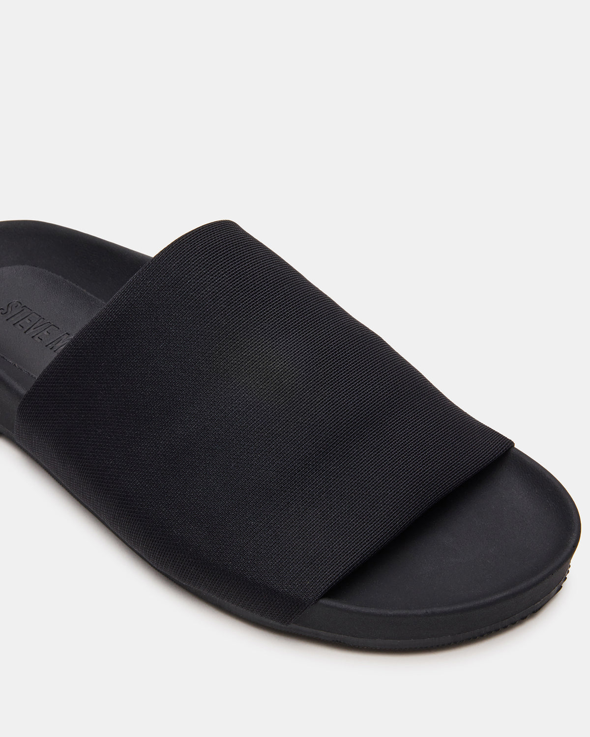 SANSA Black Flatform Footbed Slide Women's Sandal - Steve Madden