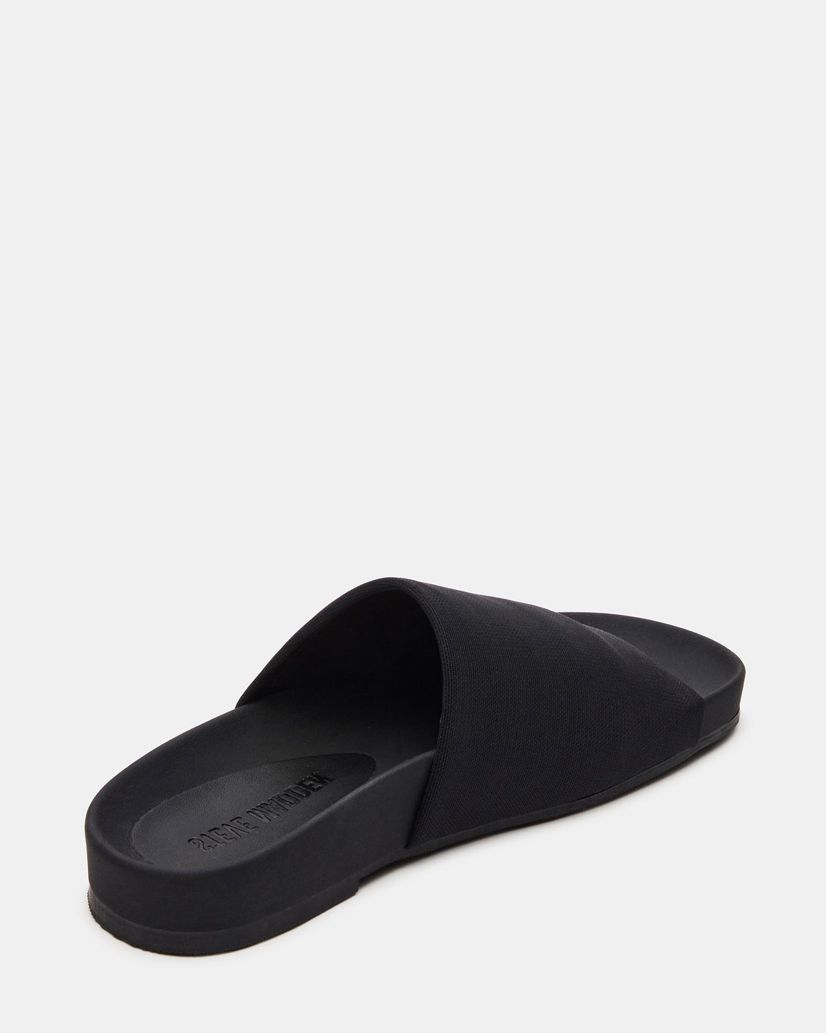 SANSA Black Flatform Footbed Slide Women's Sandal - Steve Madden