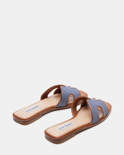 HADYN Navy Multi Sandal | Women's Designer Sandals - Steve Madden
