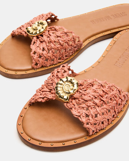 DIPSY Terracotta Conch Slide Rounded Toe Women's Sandal - Steve Madden