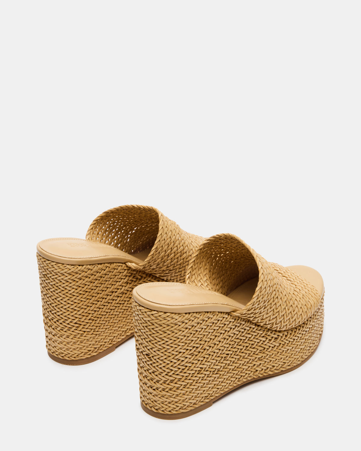 CASSI Natural Platform Raffia Wedge Women's Sandal - Steve Madden