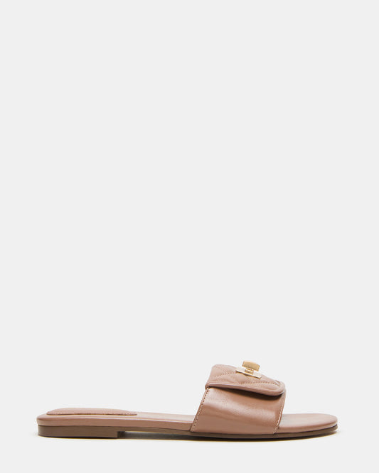 MORELAND Mocha Quilted Slide Women's Sandal - Steve Madden