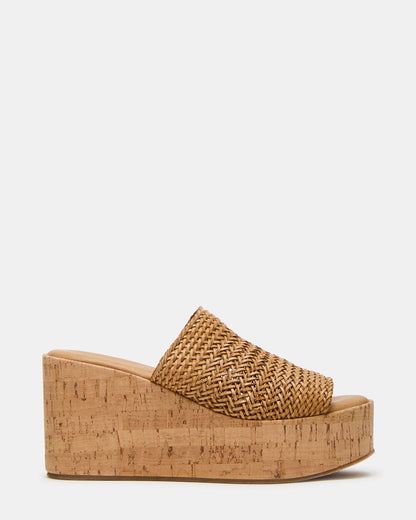 COASTAL Raffia Platform Wedge Mule Women's Sandal - Steve Madden