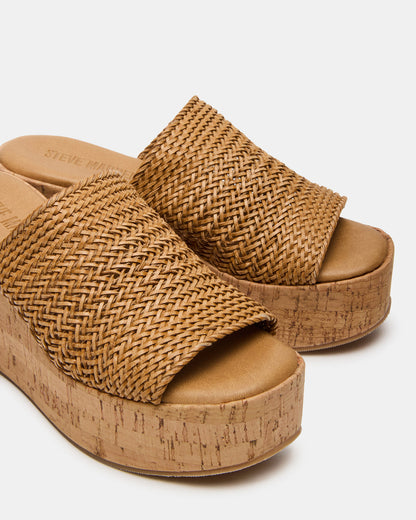 COASTAL Raffia Platform Wedge Mule Women's Sandal - Steve Madden