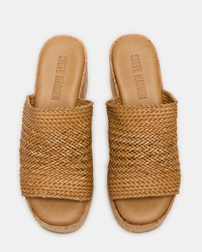 COASTAL Raffia Platform Wedge Mule Women's Sandal - Steve Madden
