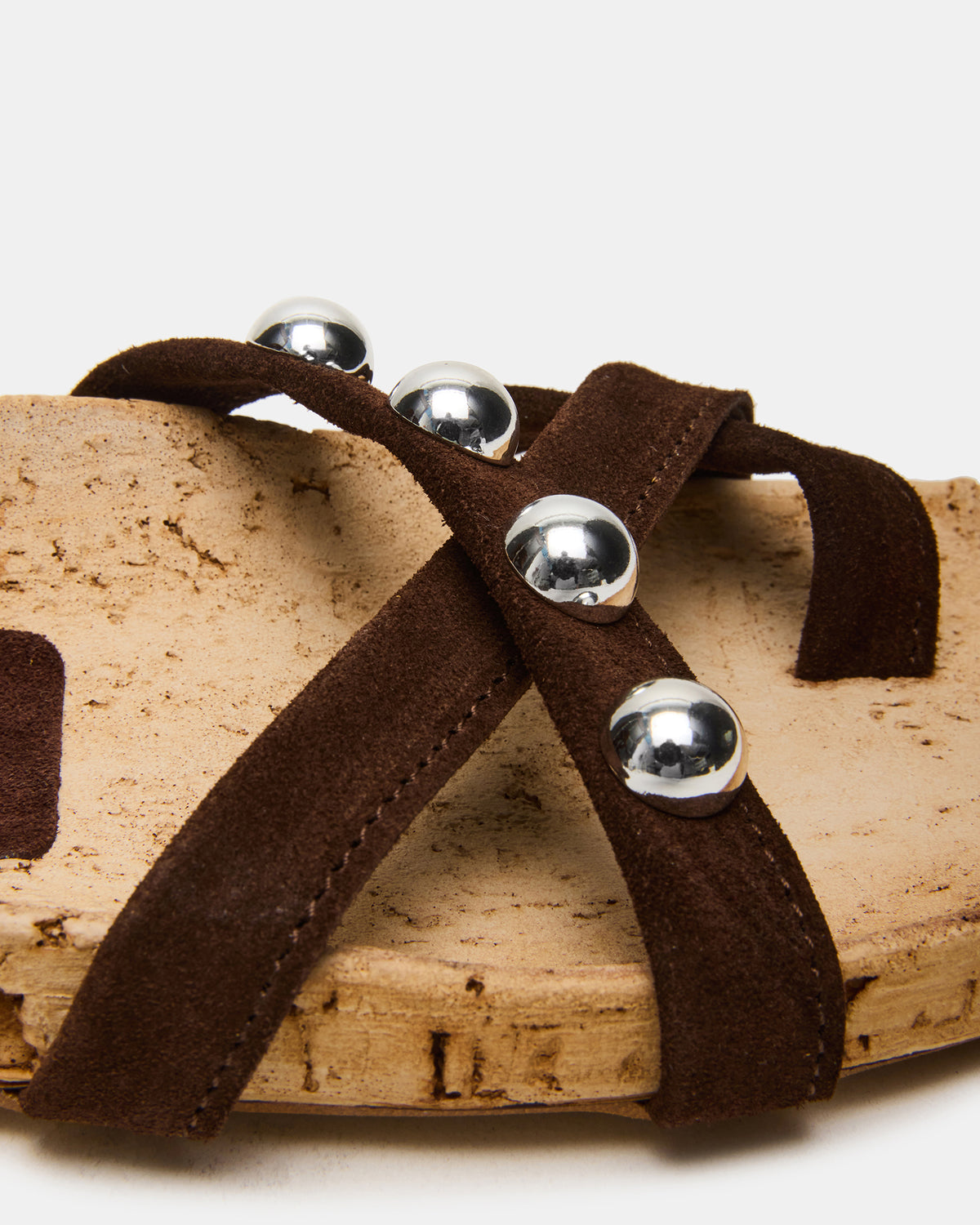 KELSO Brown Suede Flatform Strappy Studded Women's Sandal - Steve Madden