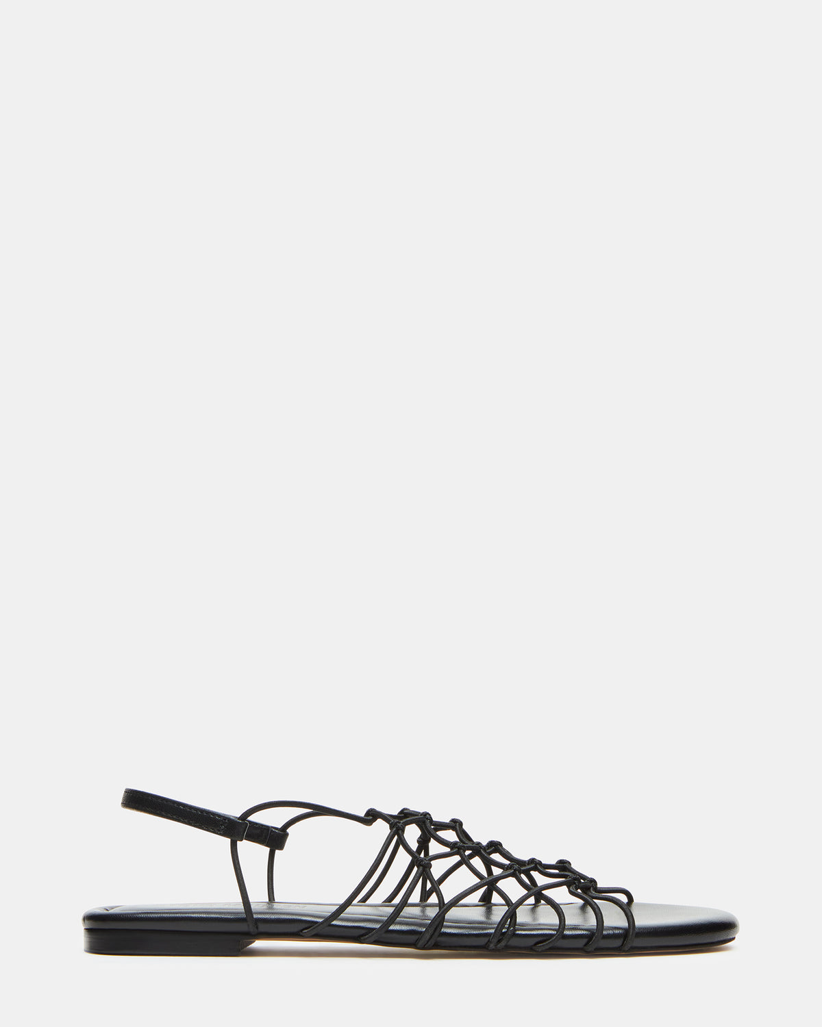 LIBRA Black Women's Strappy Flat Sandal - Steve Madden