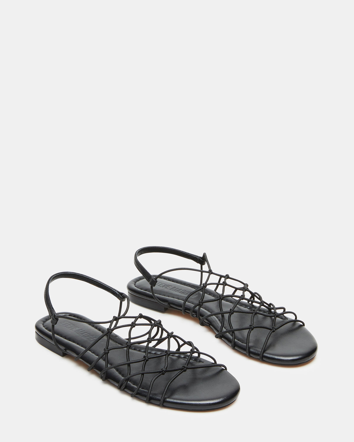 LIBRA Black Women's Strappy Flat Sandal - Steve Madden