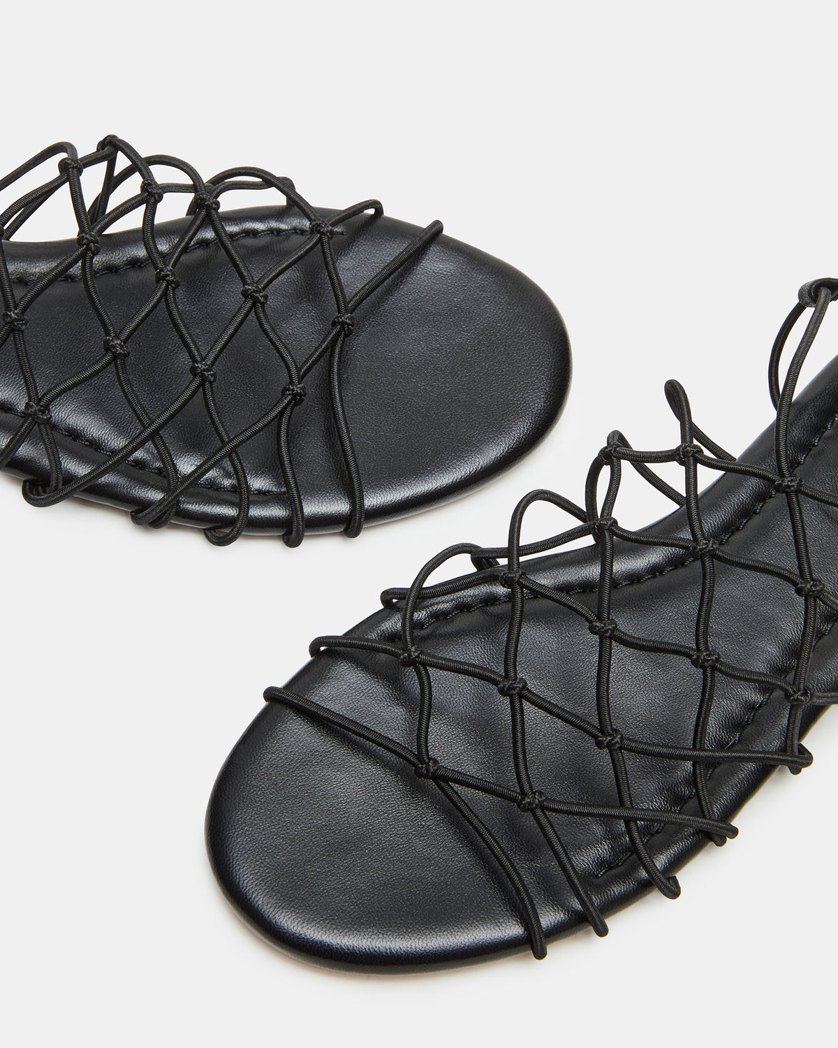 LIBRA Black Women's Strappy Flat Sandal - Steve Madden