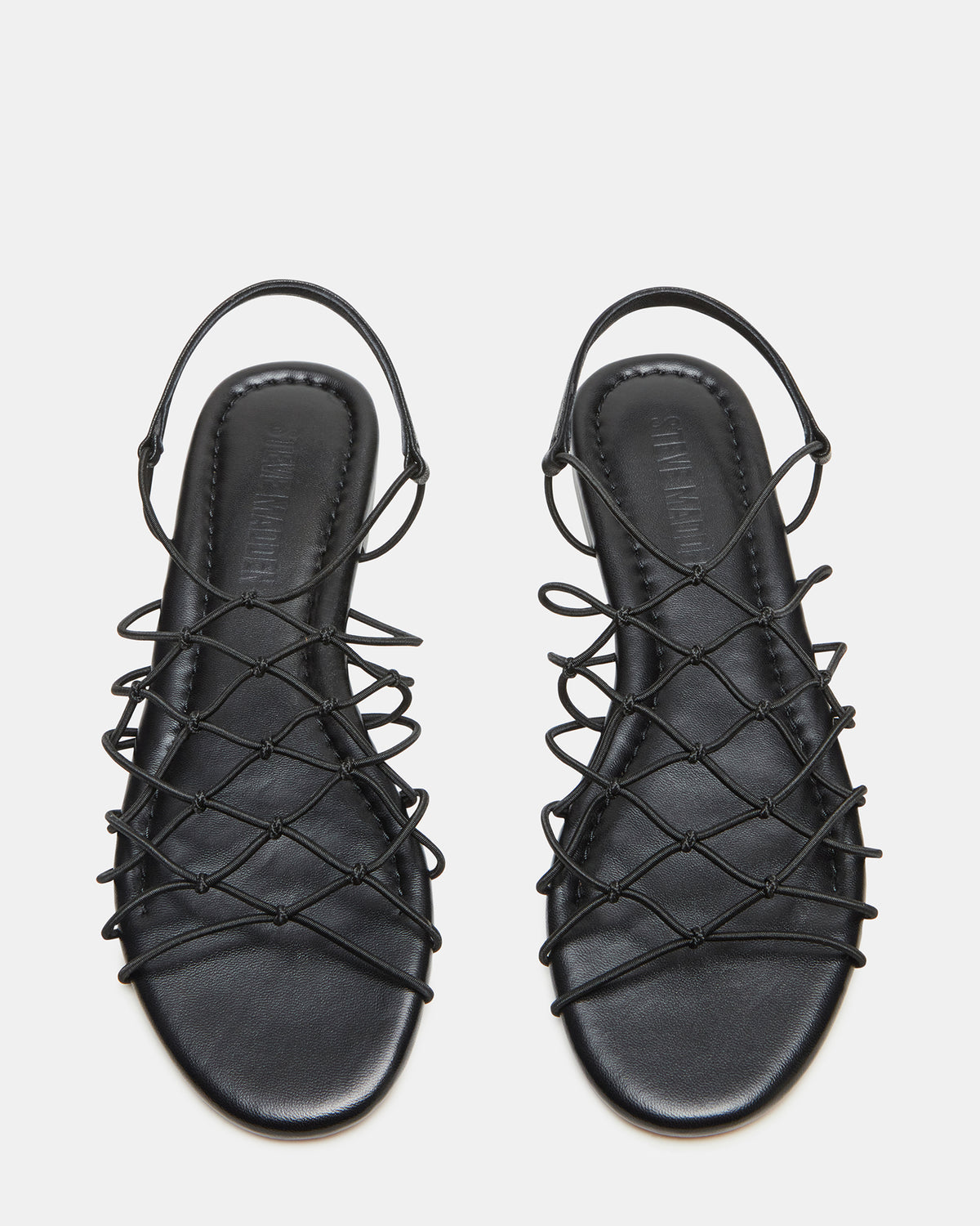 LIBRA Black Women's Strappy Flat Sandal - Steve Madden