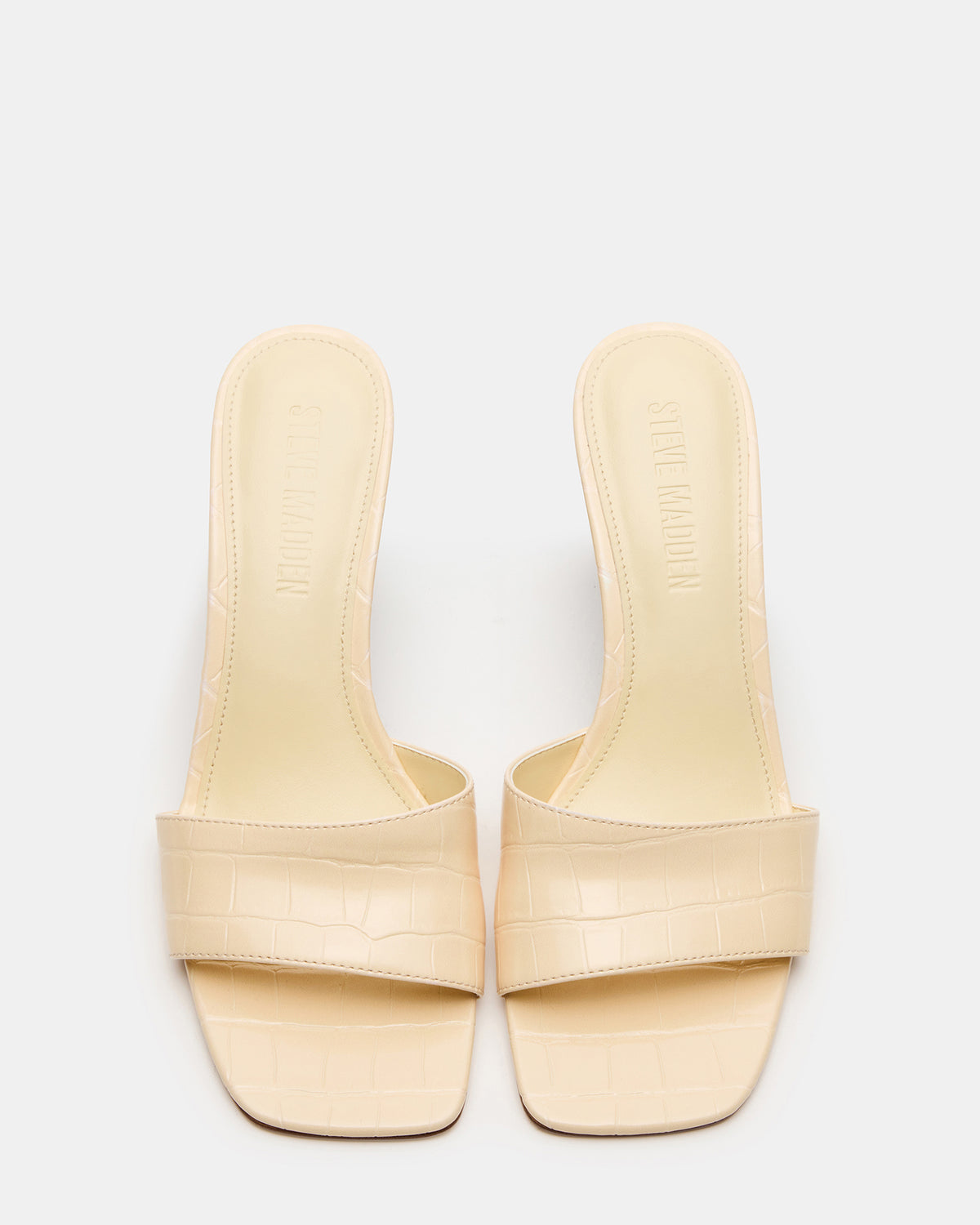 CURCIO Beige Crocodile Square-Toe Women's Wedge Sandal - Steve Madden