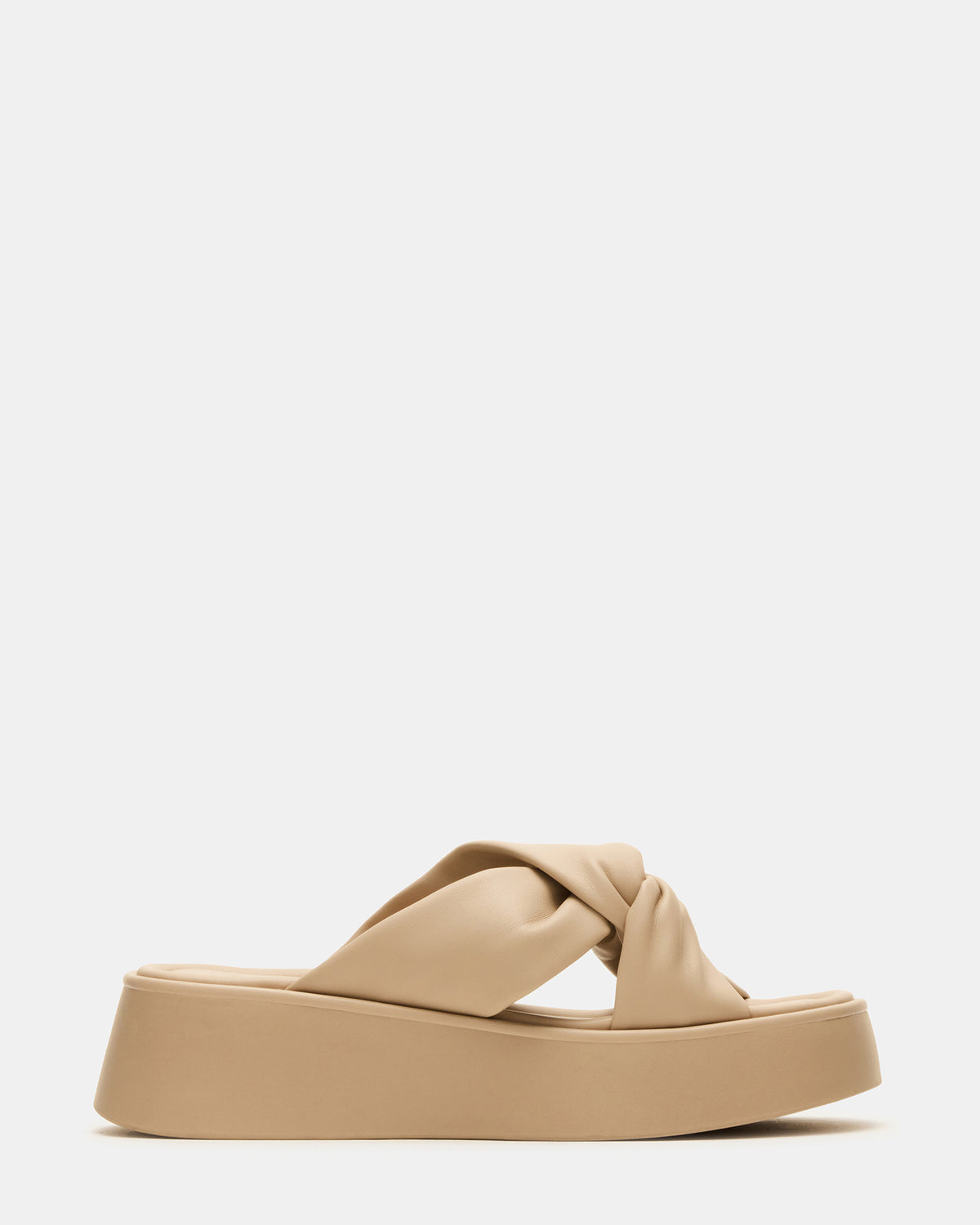CYRIX Taupe Women's Platform Slide Sandal - Steve Madden
