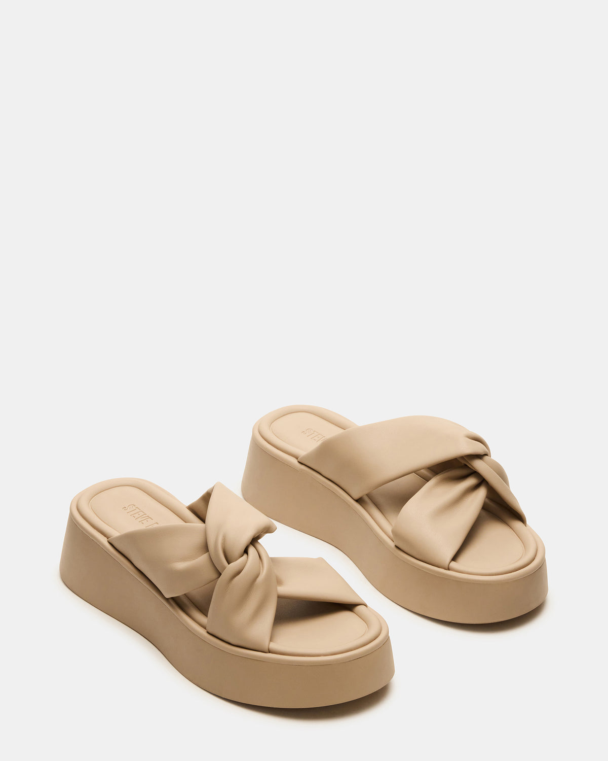 CYRIX Taupe Women's Platform Slide Sandal - Steve Madden