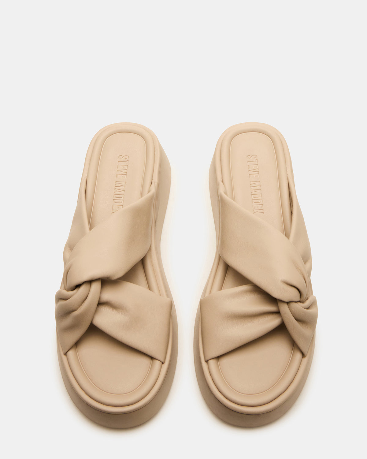 CYRIX Taupe Women's Platform Slide Sandal - Steve Madden