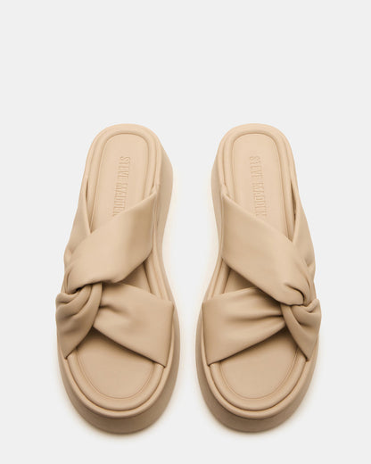 CYRIX Taupe Women's Platform Slide Sandal - Steve Madden
