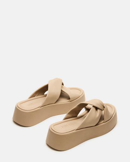 CYRIX Taupe Women's Platform Slide Sandal - Steve Madden