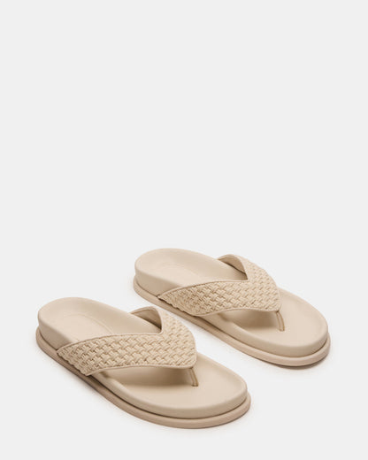 ZINNIA Bone Multi Women's Thong Footbed Sandal - Steve Madden