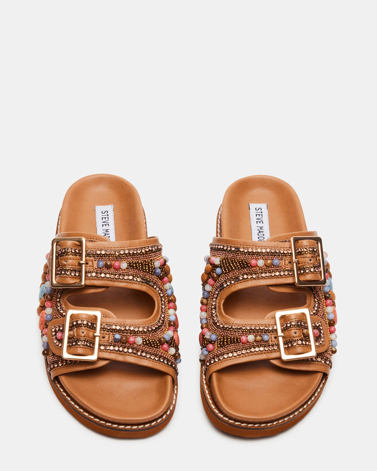 CABO Multi Beaded Footbed Slide | Women's Sandals - Steve Madden