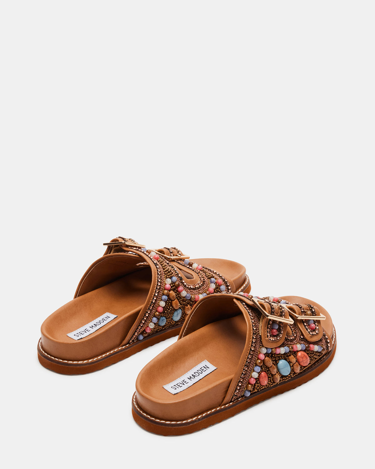 CABO Multi Beaded Footbed Slide | Women's Sandals - Steve Madden