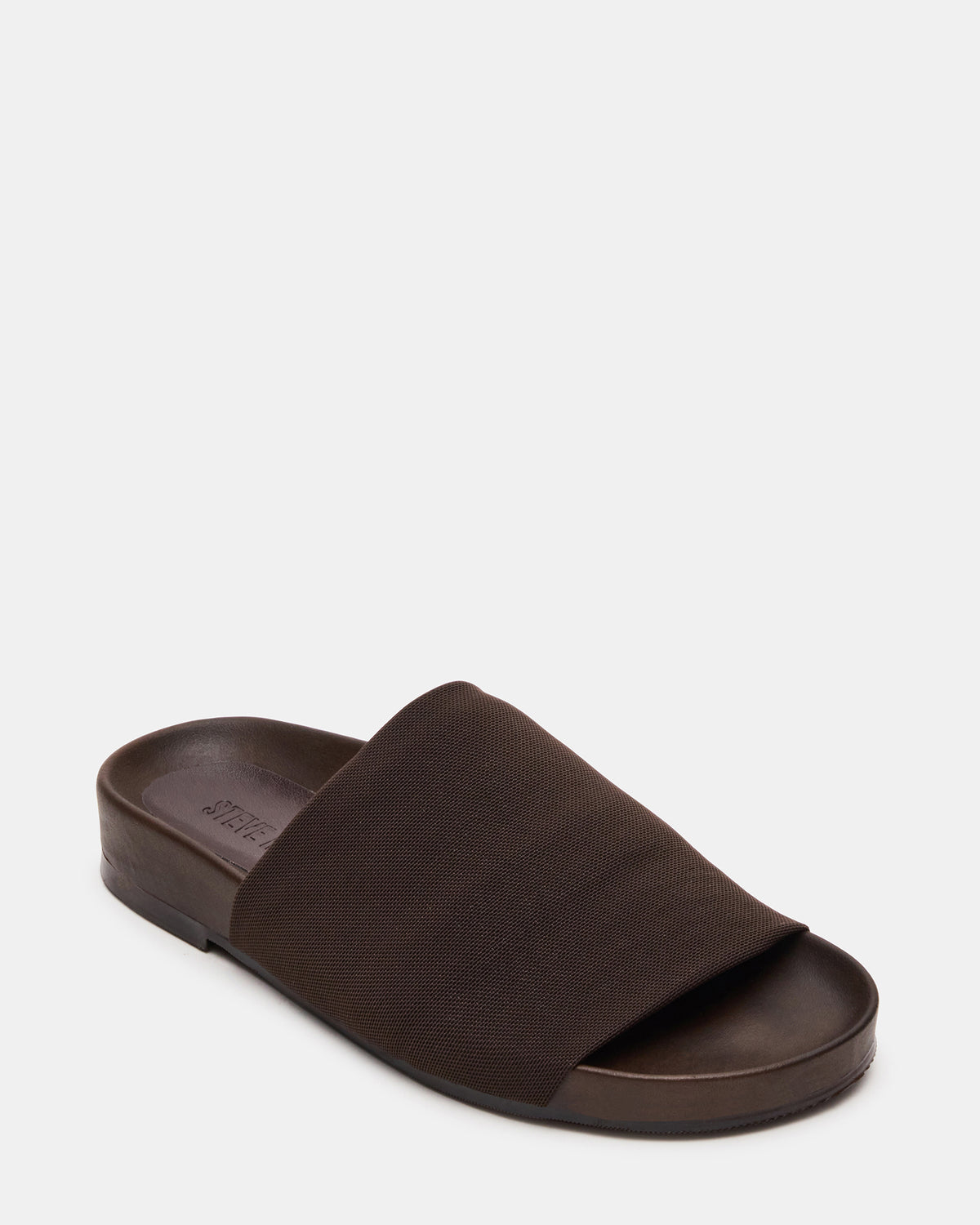 SANSA Brown Flatform Footbed Slide Women's Sandal - Steve Madden