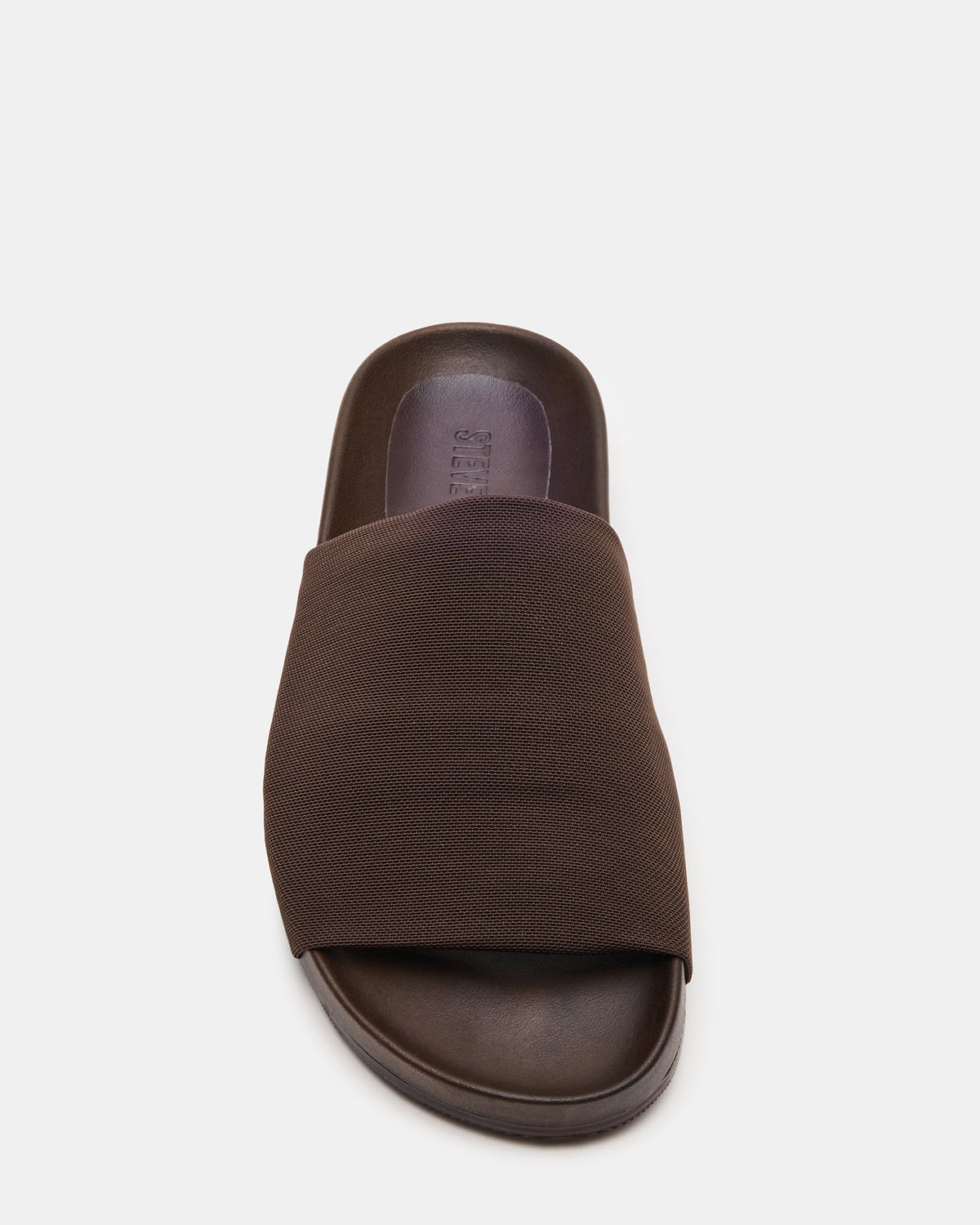 SANSA Brown Flatform Footbed Slide Women's Sandal - Steve Madden