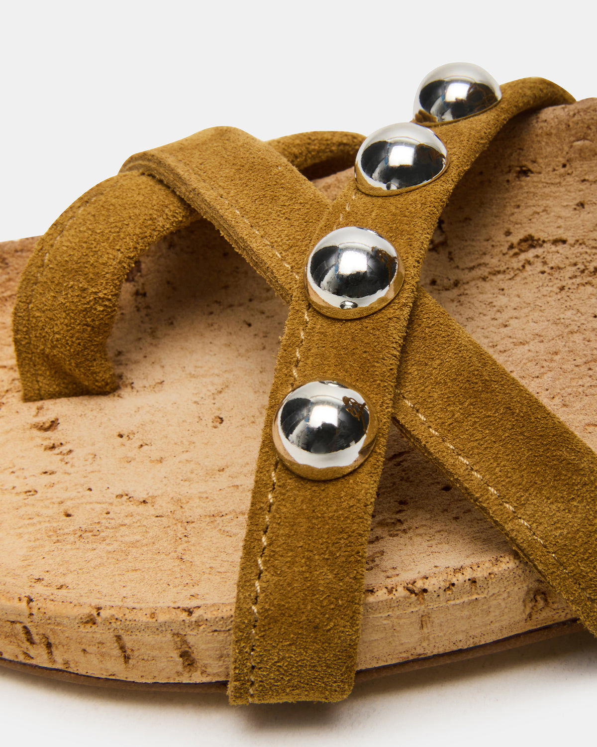 KELSO Olive Suede Flatform Strappy Studded Women's Sandal - Steve Madden