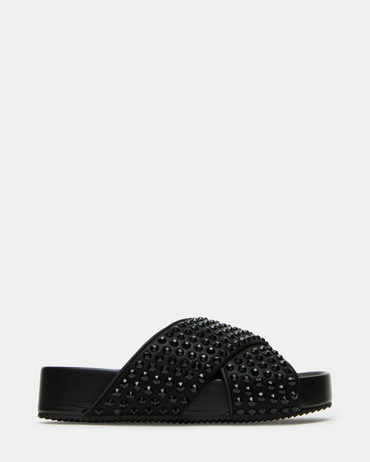 AVENDRA Black Multi Flatform Slide Women's Sandal - Steve Madden