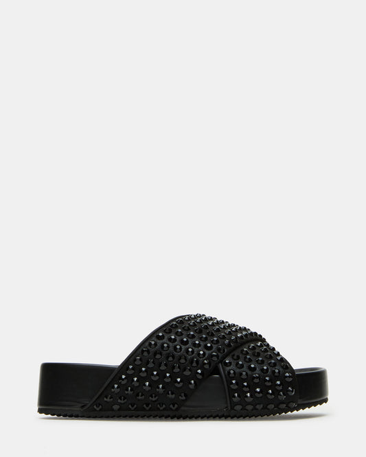 AVENDRA Black Multi Flatform Slide Women's Sandal - Steve Madden