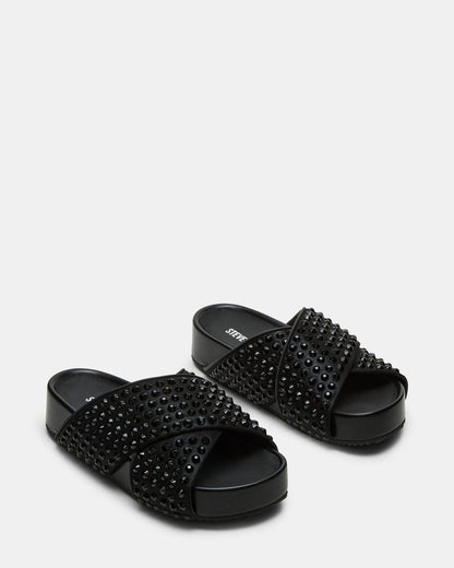 AVENDRA Black Multi Flatform Slide Women's Sandal - Steve Madden
