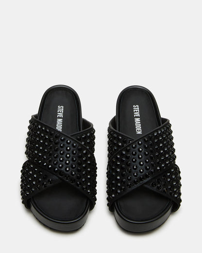 AVENDRA Black Multi Flatform Slide Women's Sandal - Steve Madden