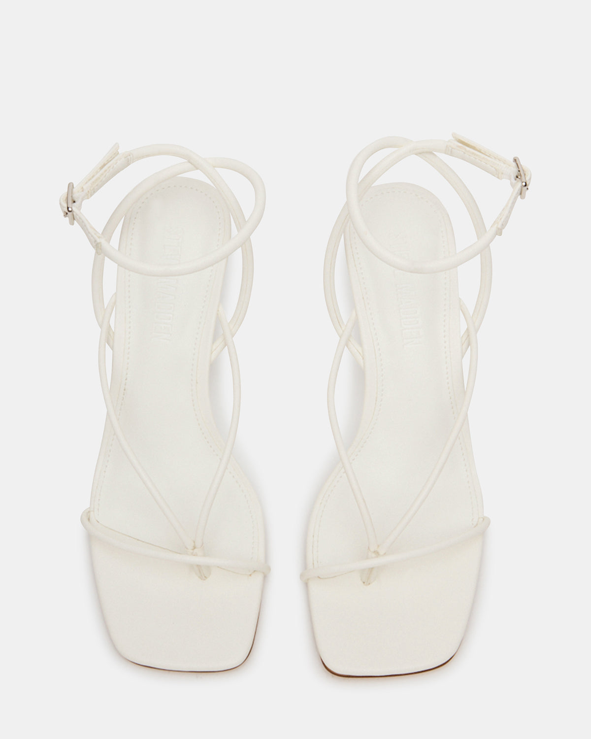 APPA White Square-Toe Strappy Wedge Women's Sandal - Steve Madden