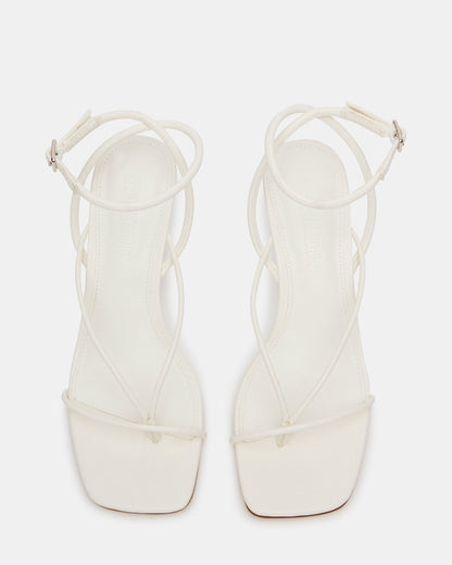 APPA White Square-Toe Strappy Wedge Women's Sandal - Steve Madden